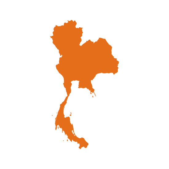 Thailand map.